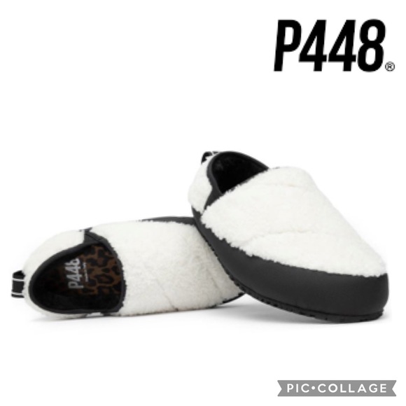 P448 Shoes - P448 Laby Slippers {white/Black} 38/8